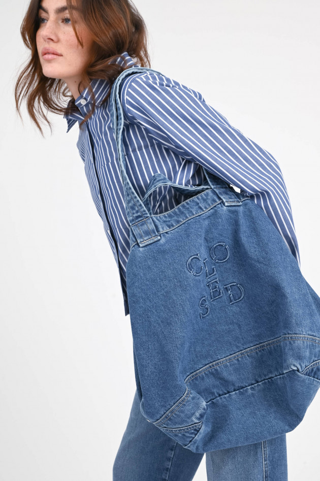 Closed Shopper in Denim-Optik in Mittelblau