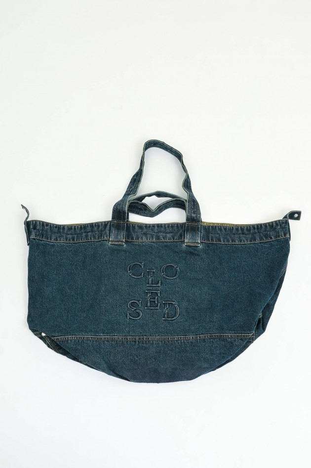 Closed XXL-Denim Tote in Washed Blue