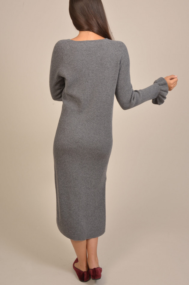 Danielapi Kleid aus Wolle mit Rüschen in Grau