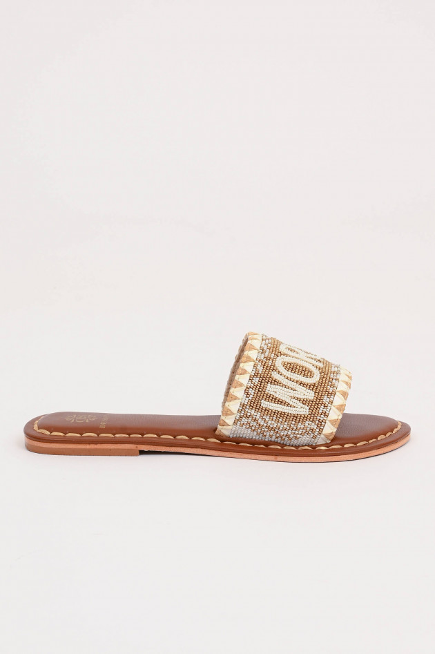 De Siena Pantoletten WÖRTHERSEE in Gold/Off-White