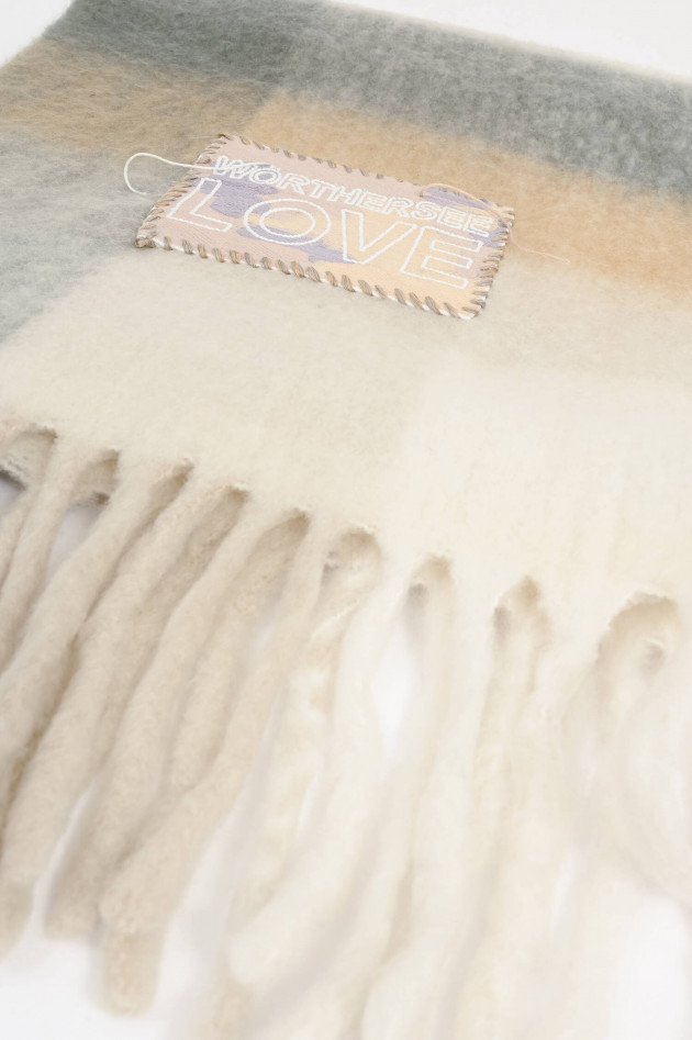 De Siena Schal mit "Wörthersee Love" Patch in Grau/Camel