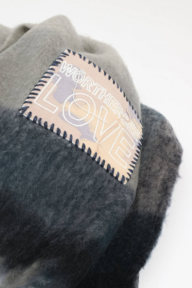 De Siena Schal mit "Wörthersee Love" Patch in Grau/Blau
