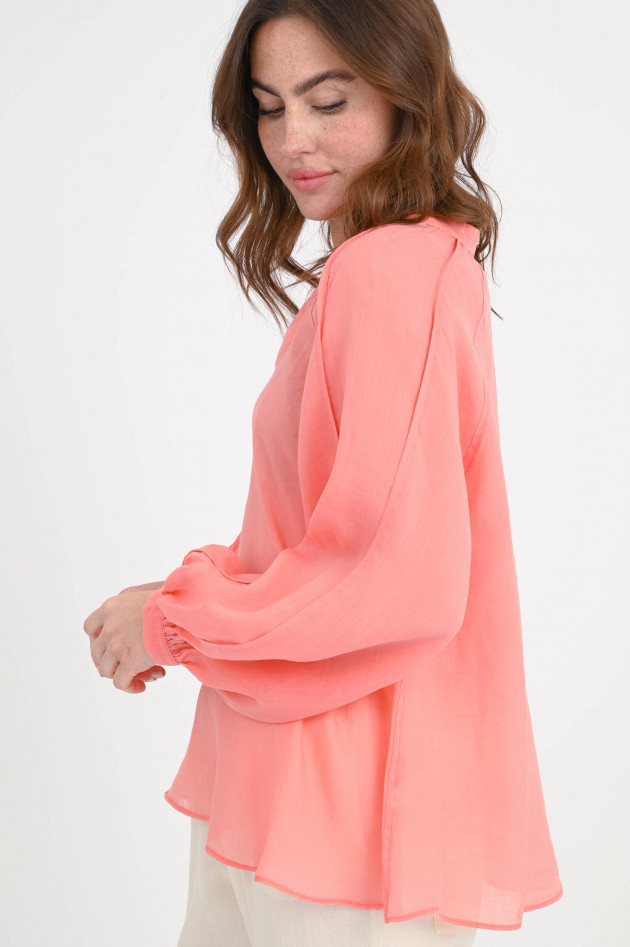 Devotion Twins Bluse aus Ramie-Lyocell-Mix MERAKI in Coral