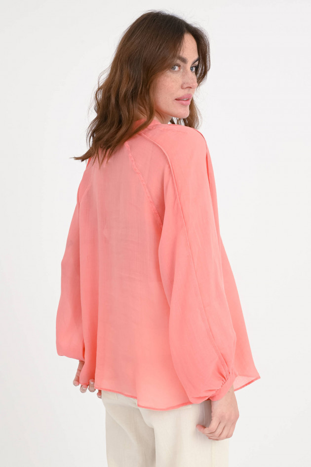 Devotion Twins Bluse aus Ramie-Lyocell-Mix MERAKI in Coral