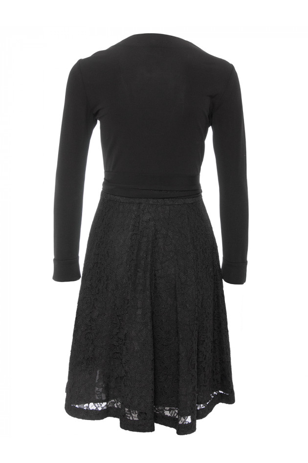 DVF Wickelkleid Schwarz mit Spitze