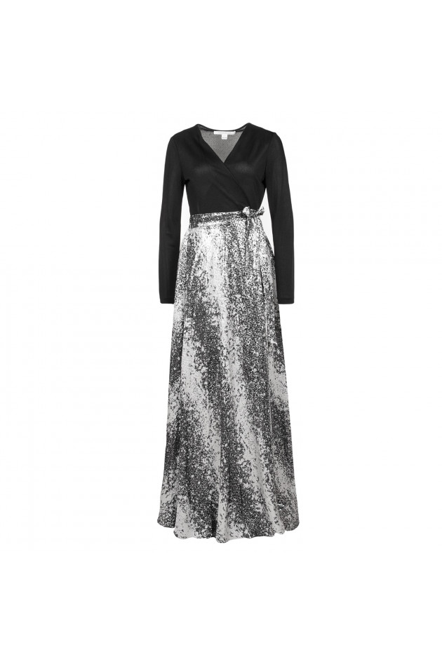 Diane von Fürstenberg Wickelkleid in Schwarz/Weiß