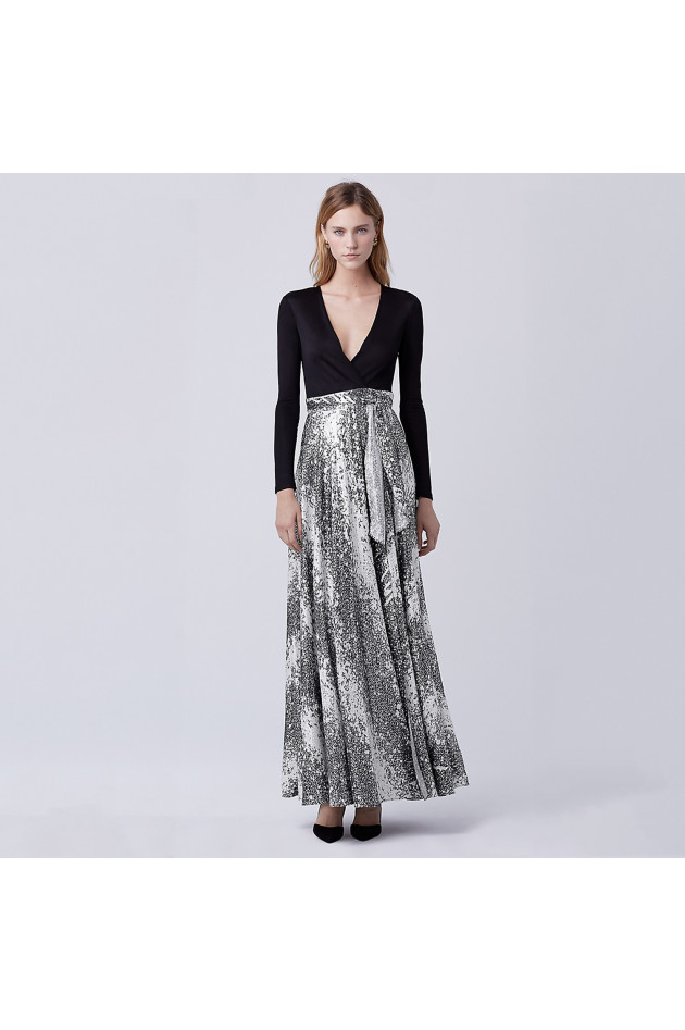 Diane von Fürstenberg Wickelkleid in Schwarz/Weiß
