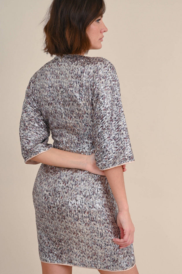 Diane von Fürstenberg Paillettenkleid BARRINGTON in Silber