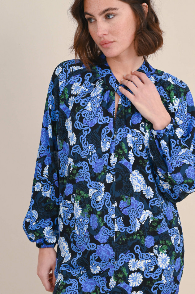 Diane von Fürstenberg Kleid SILKA mit Allover Muster in Blau