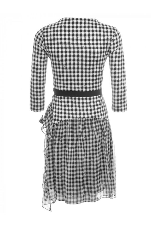 Diane von Fürstenberg Wickelkleid in Schwarz/Weiß kariert