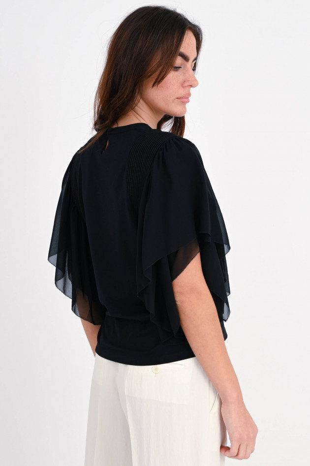 Dorothee Schumacher Blusenshirt mit Flatterärmeln in Schwarz