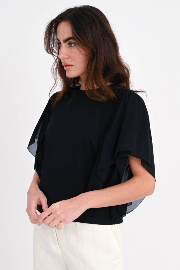 Dorothee Schumacher Blusenshirt mit Flatterärmeln in Schwarz