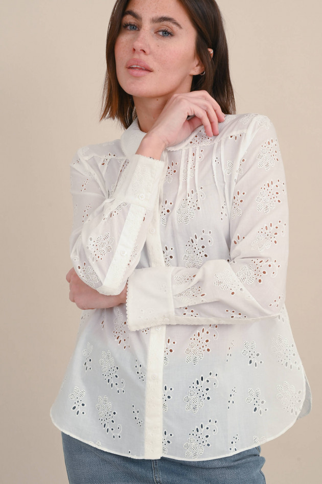 Dorothee Schumacher Broderie Bluse EMBROIDERED EASE in Weiß