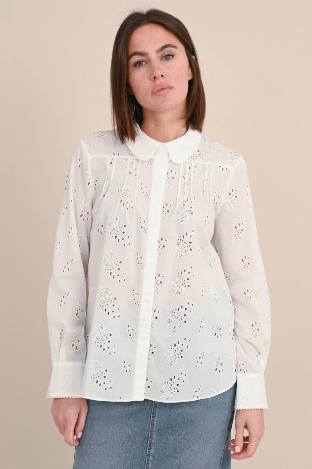 Dorothee Schumacher Broderie Bluse EMBROIDERED EASE in Weiß