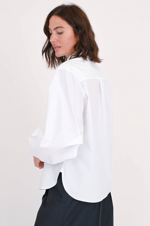 Dorothee Schumacher Bluse mit voluminösen Ärmeln in Weiß