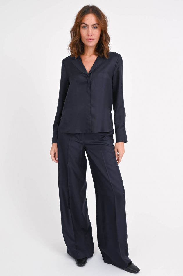 Dorothee Schumacher Bluse aus Seide in Nachtblau