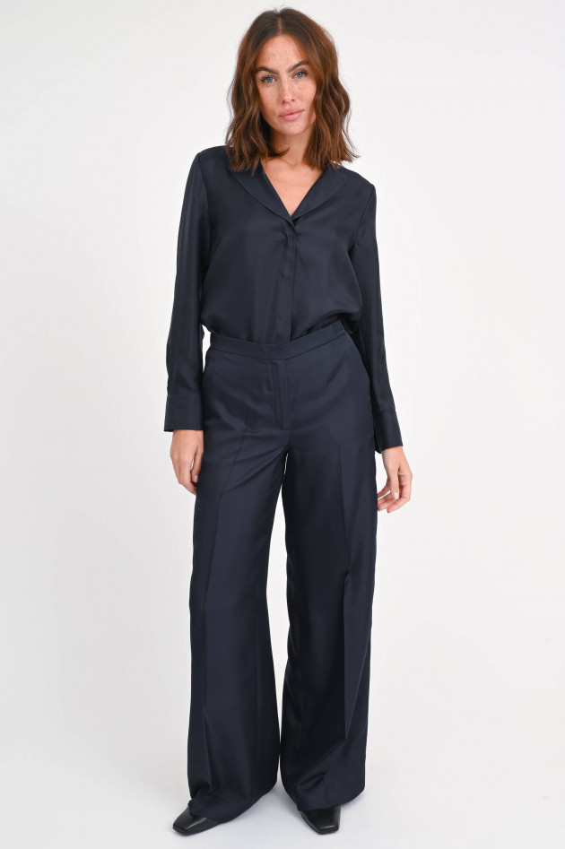 Dorothee Schumacher Bluse aus Seide in Nachtblau
