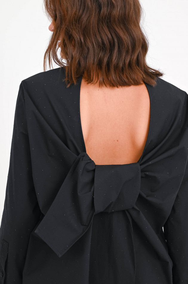 Dorothee Schumacher Bluse mit offenem Rücken in Glitzerschwarz