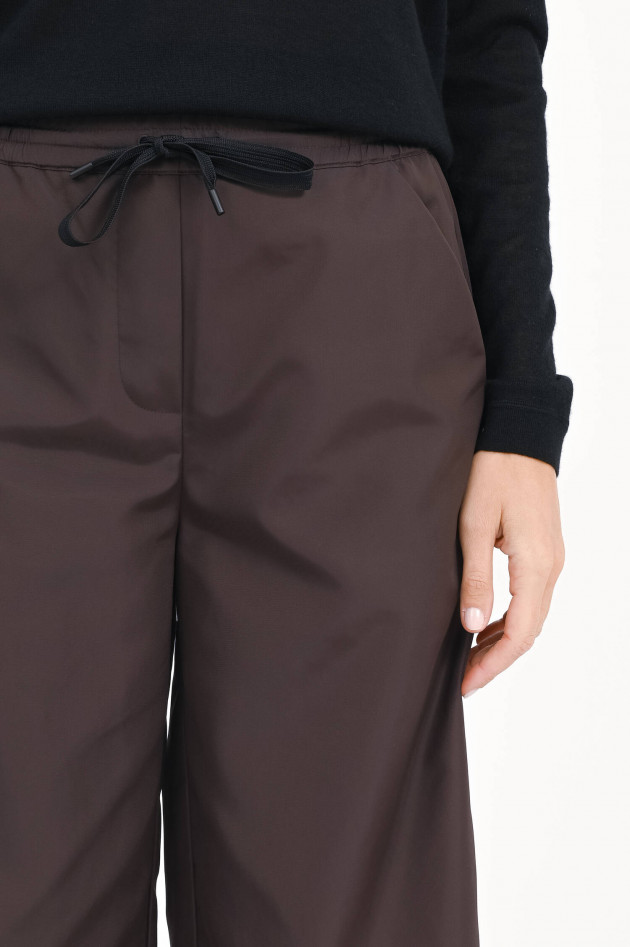 Dorothee Schumacher Taft-Hose mit elastischem Bund in Chocolate