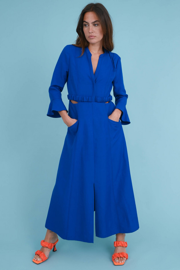 Dorothee Schumacher Midi Kleid mit Cut-Outs in Royalblau
