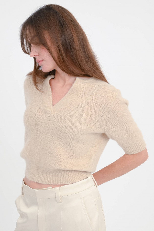 Dorothee Schumacher Cashmere-Pullover mit V-Neck in Baby Camel