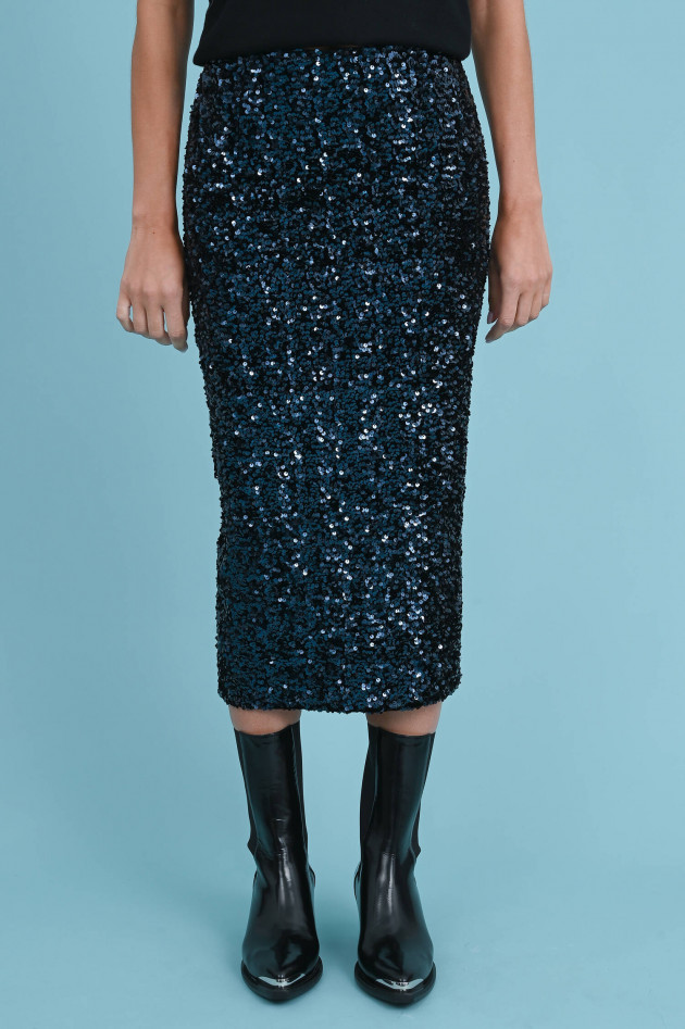 Dorothee Schumacher Bleistiftrock mit Pailetten in Navy