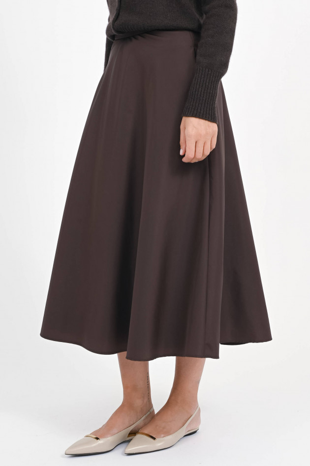 Dorothee Schumacher Ausgestellter Taft-Rock in Chocolate