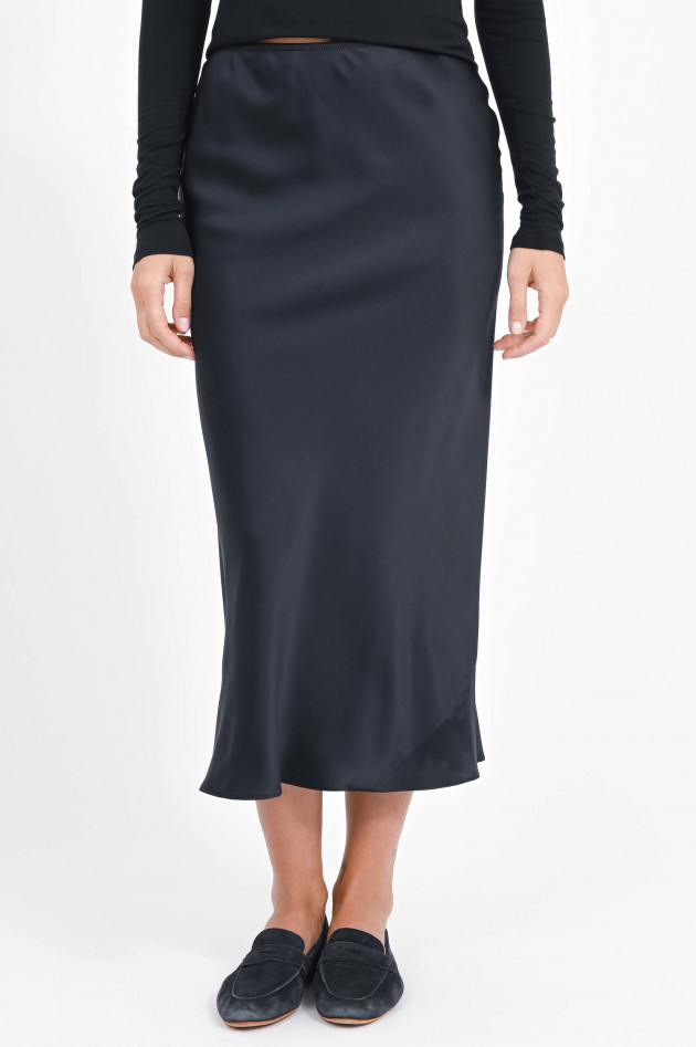 Dorothee Schumacher Midi-Rock aus Seide in Dark Navy