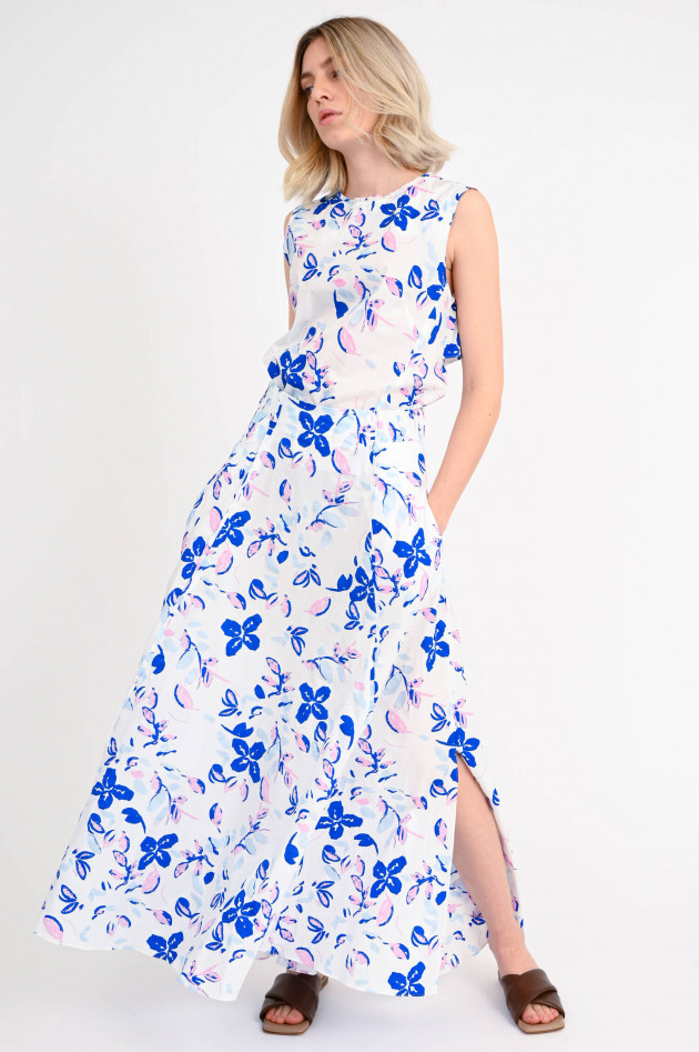 Dorothee Schumacher Maxirock mit Flower-Print in Weiß/Blau/Rosa