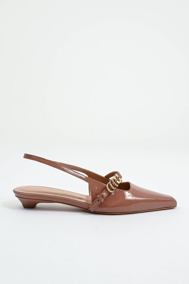 Dorothee Schumacher Sling-Back mit Metall-Detail in Copper