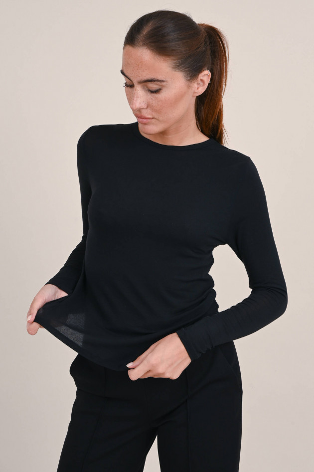 Dorothee Schumacher Shirt aus Modal und Cashmere in Schwarz