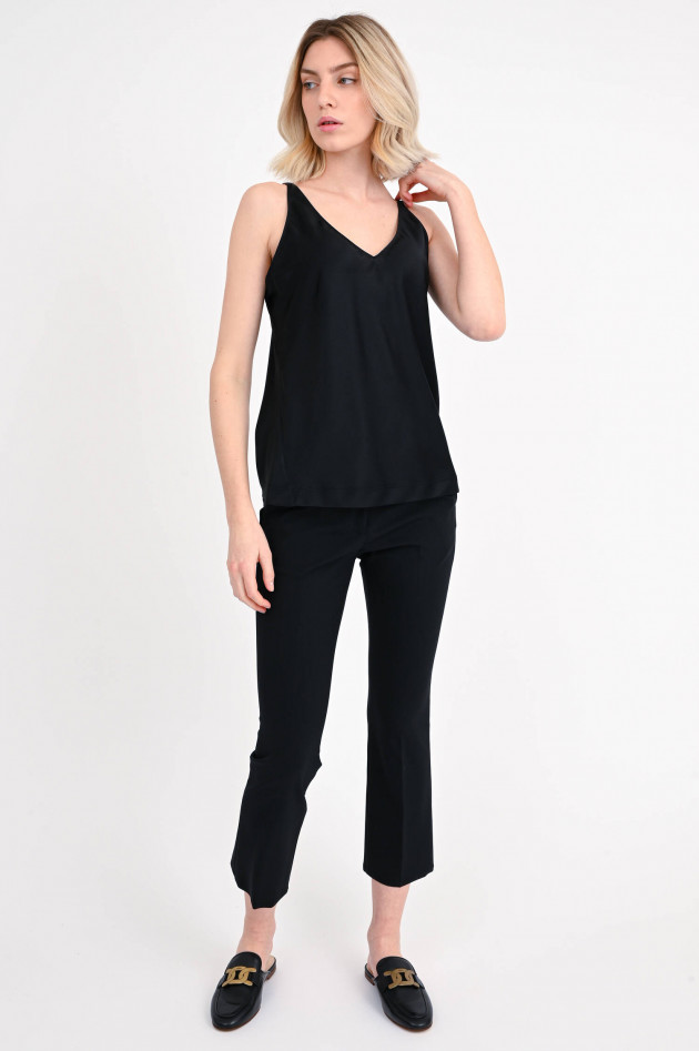 Dorothee Schumacher Top aus Satin-Stretch in Schwarz