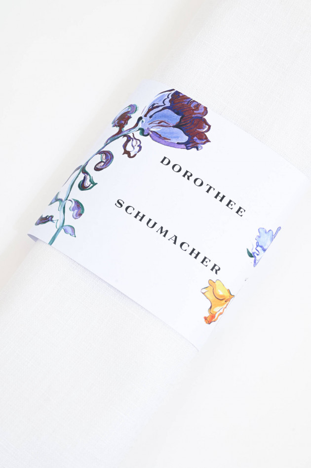 Dorothee Schumacher 2er Set Leinenserviette WICKED FLOWER in Weiß