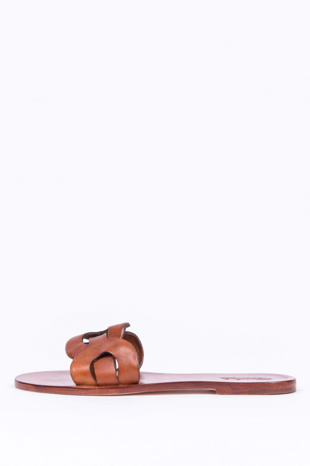 Dragon Half-Ring Sandale in Cognac