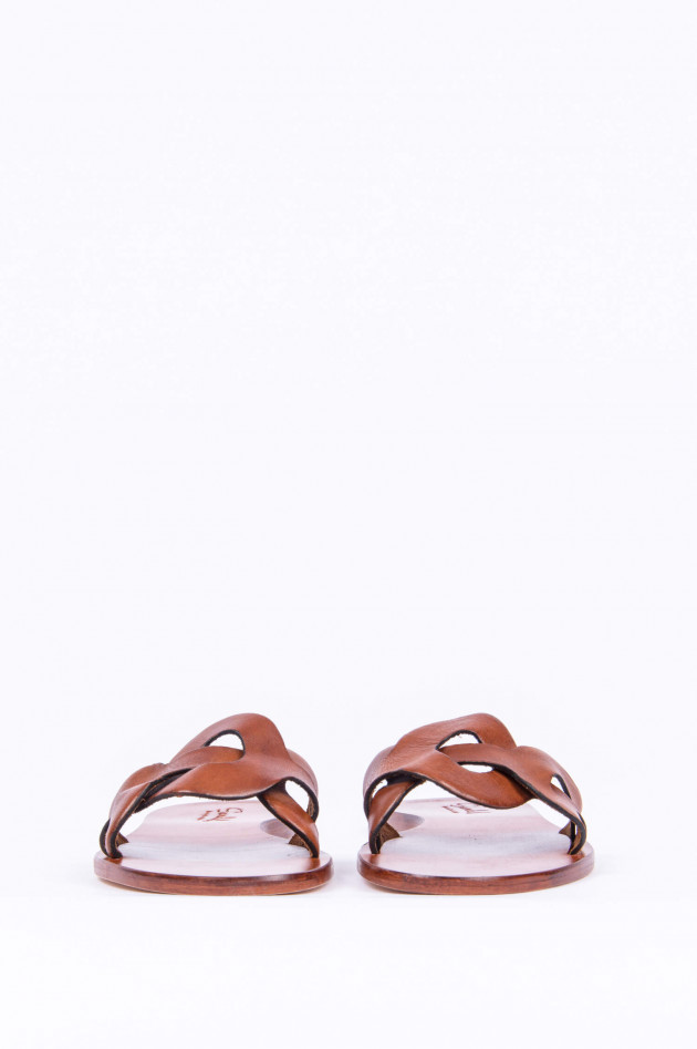 Dragon Half-Ring Sandale in Cognac