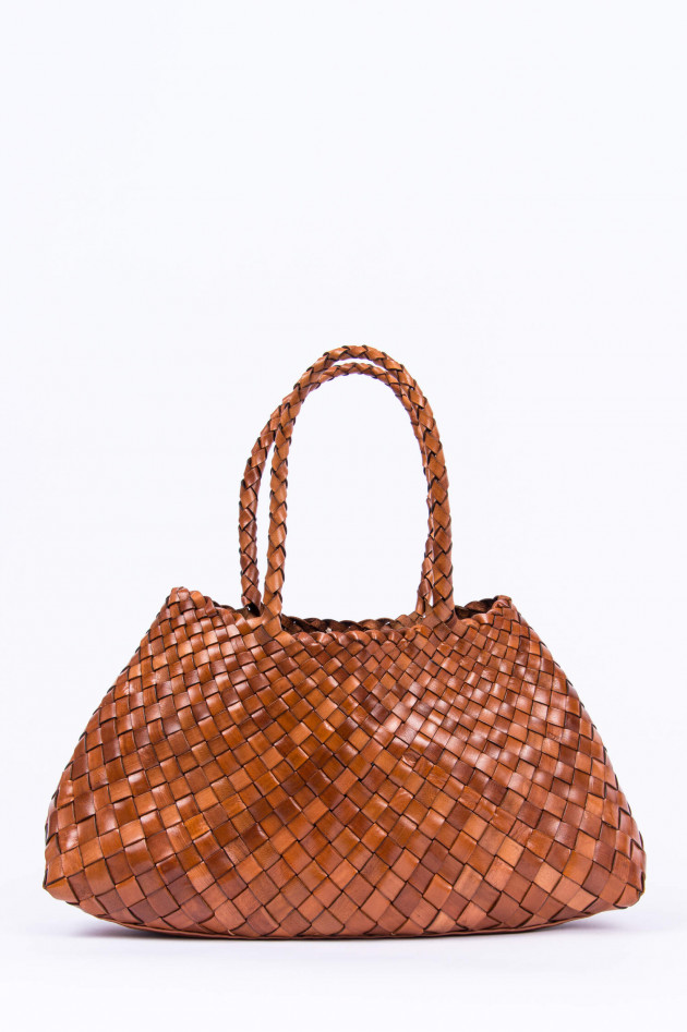 Dragon Geflochtene Ledertasche in Braun