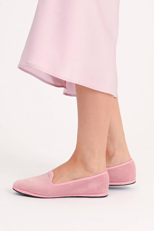Drogheria Crivellini Samt-Loafer in Rosa