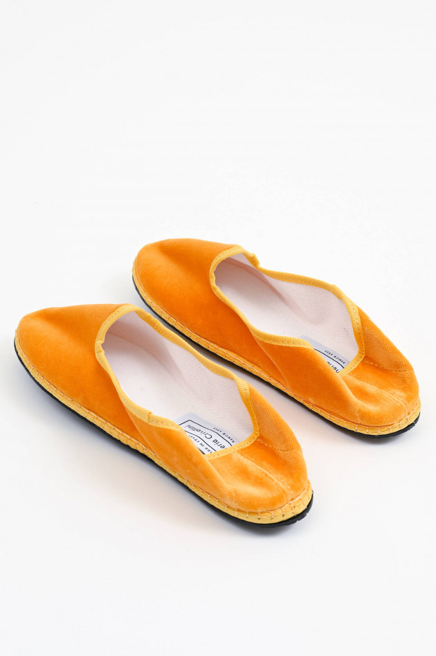 Drogheria Crivellini Samt-Loafer in Mustard