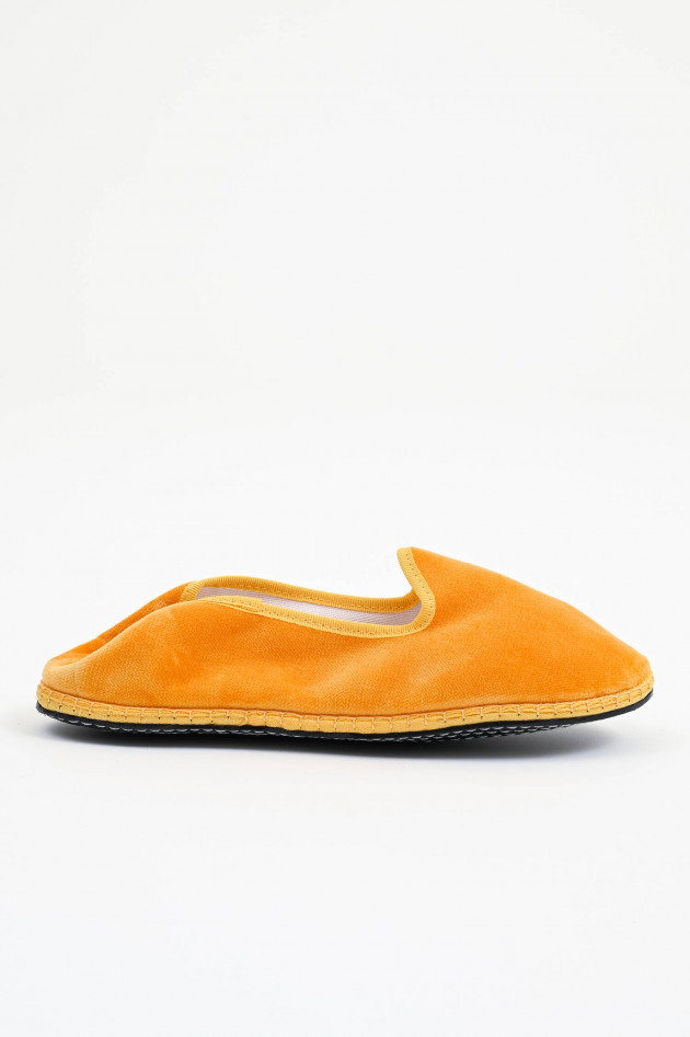 Drogheria Crivellini Samt-Loafer in Mustard