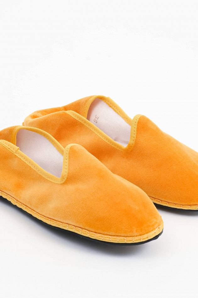 Drogheria Crivellini Samt-Loafer in Mustard
