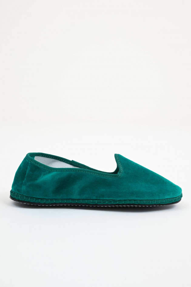 Drogheria Crivellini Samt-Loafer in Petrol