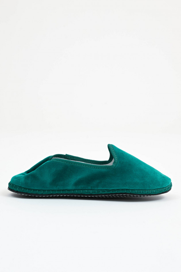 Drogheria Crivellini Samt-Loafer in Petrol