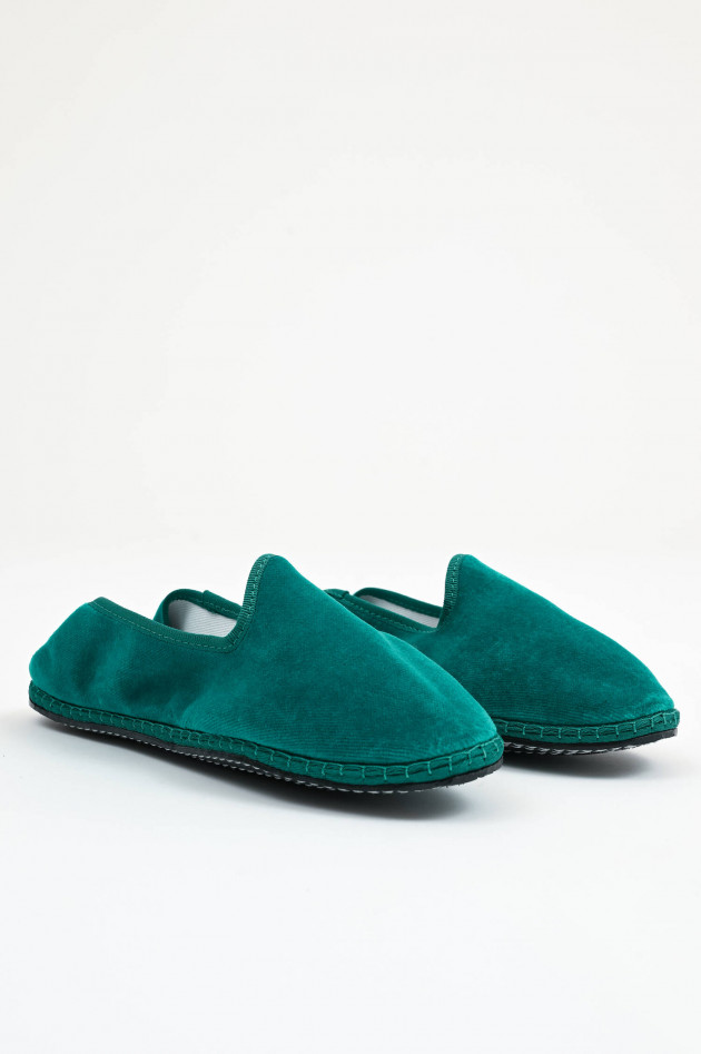 Drogheria Crivellini Samt-Loafer in Petrol