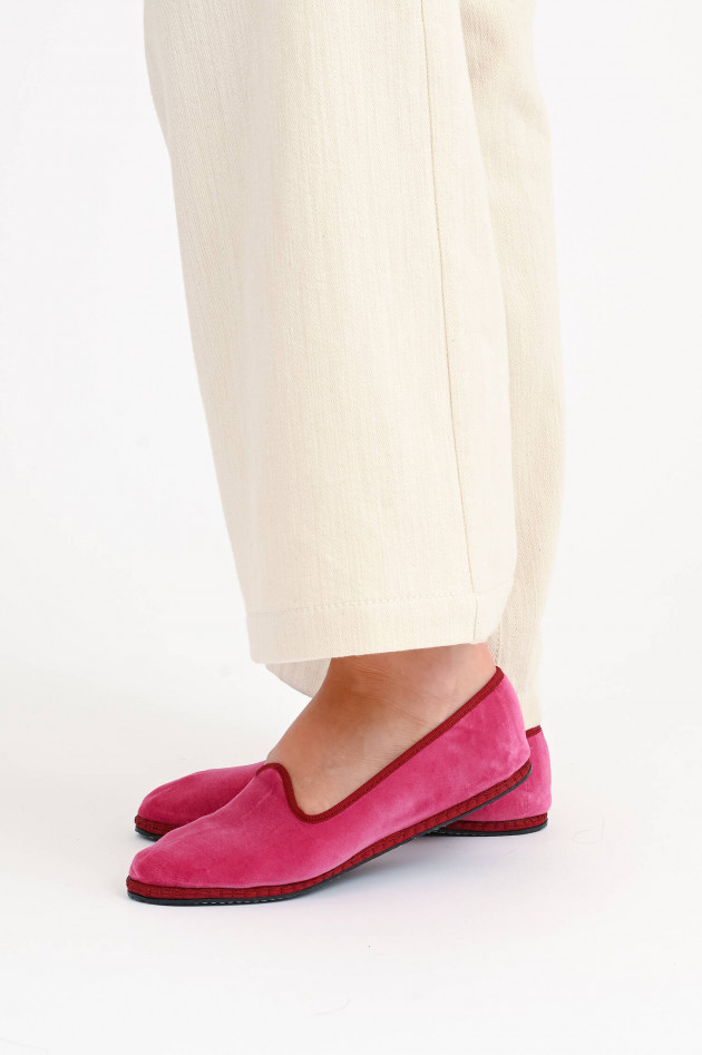 Drogheria Crivellini Samt-Loafer in Pink