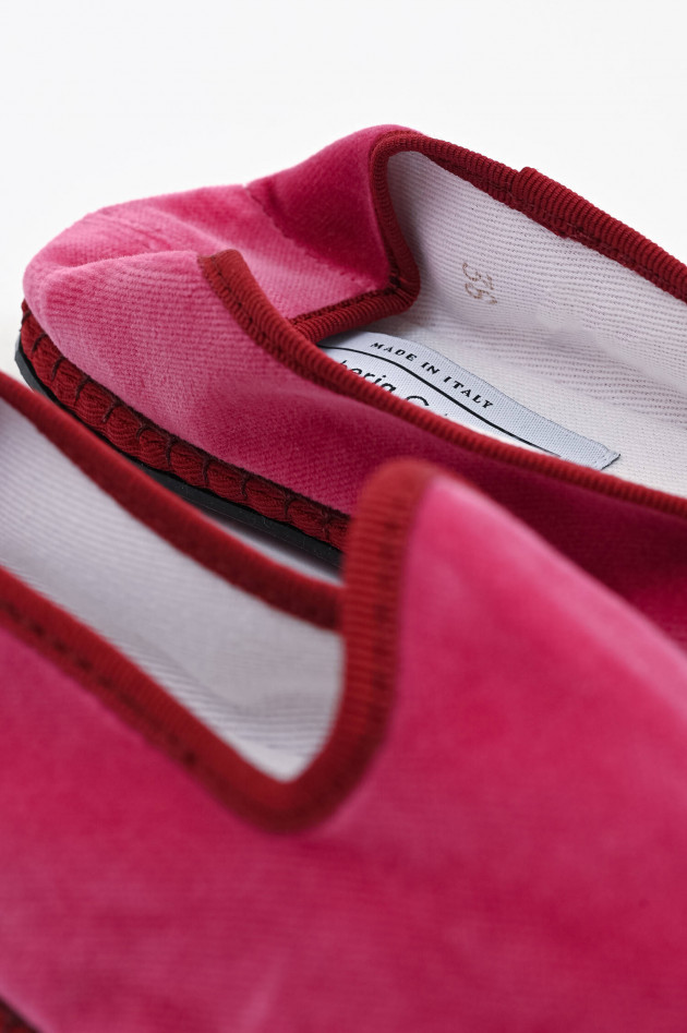Drogheria Crivellini Samt-Loafer in Pink