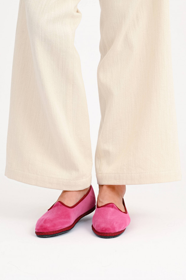 Drogheria Crivellini Samt-Loafer in Pink