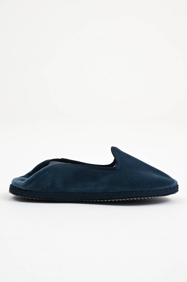Drogheria Crivellini Samt-Loafer in Dunkelblau