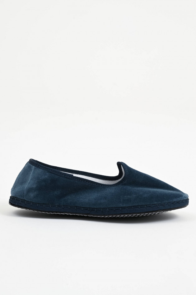 Drogheria Crivellini Samt-Loafer in Dunkelblau