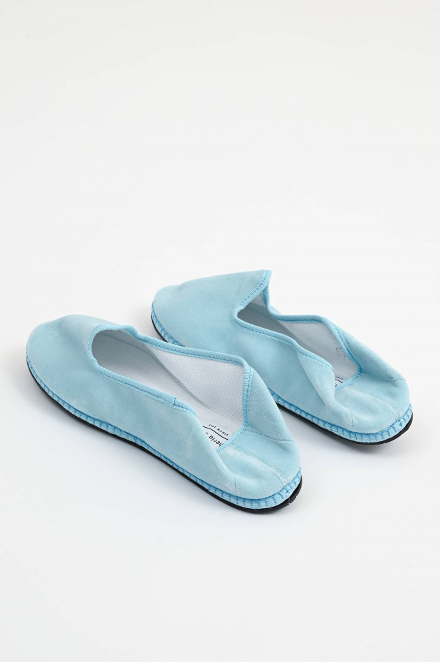 Drogheria Crivellini Samt-Loafer in Hellblau