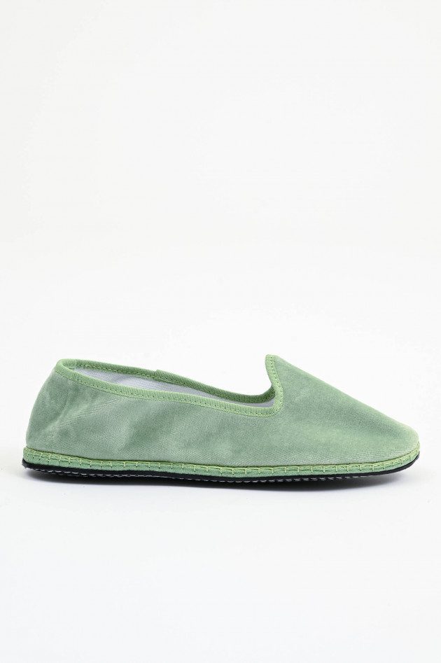 Drogheria Crivellini Samt-Loafer in hellem Mint